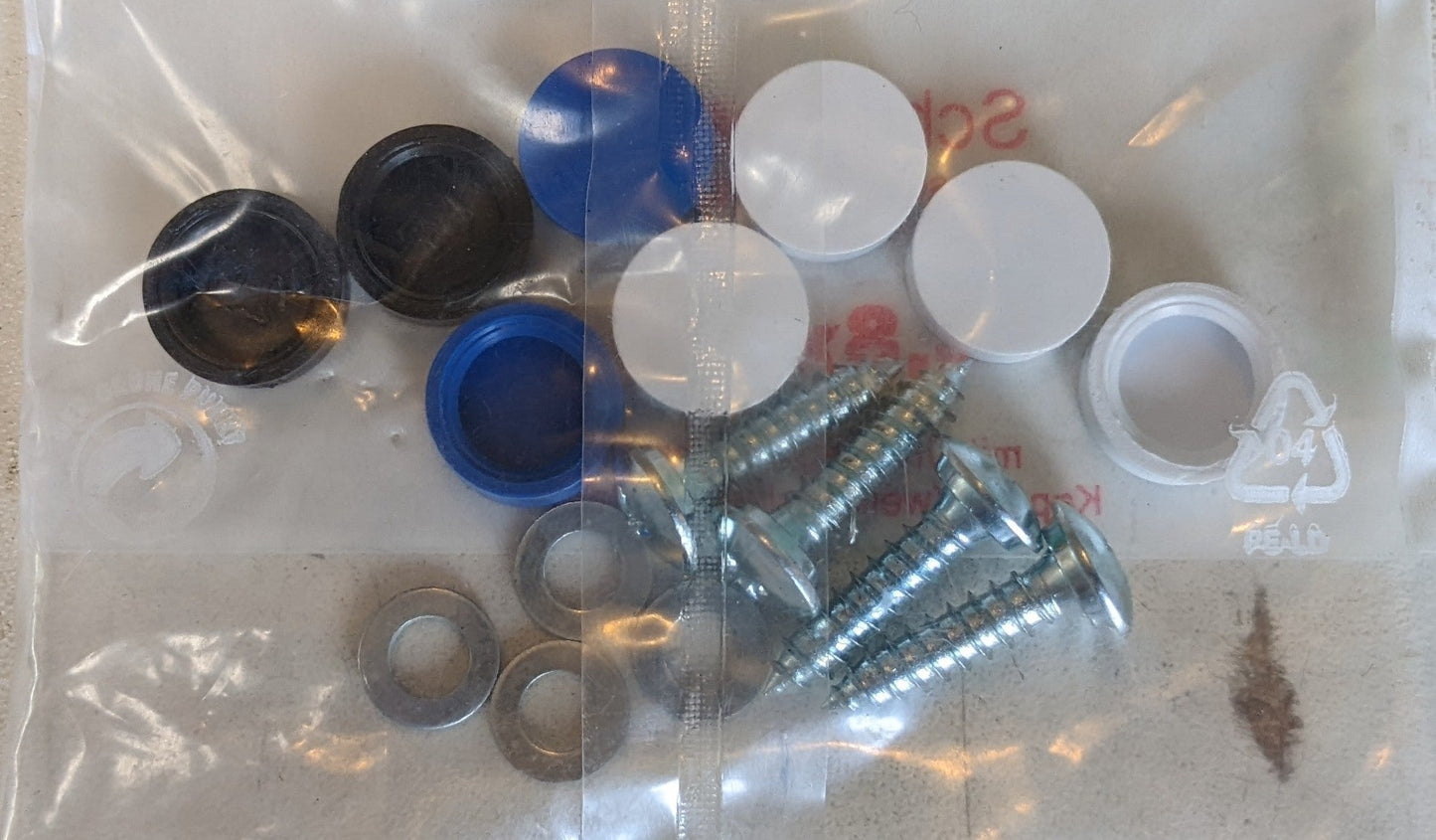 Bag of mounting hardware for custom European Plates