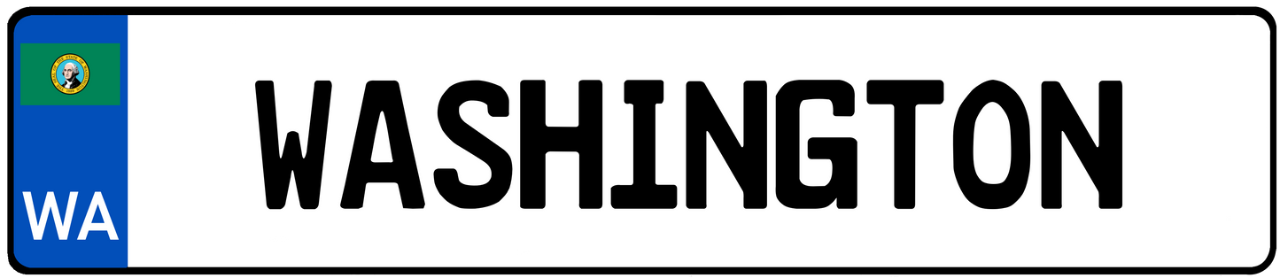 Washington State European License Plate