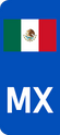license plate mexico flag