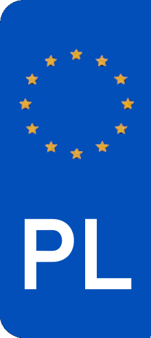Poland License Plate Flag