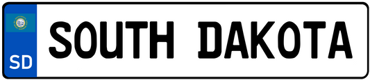 South Dakota European License Plate