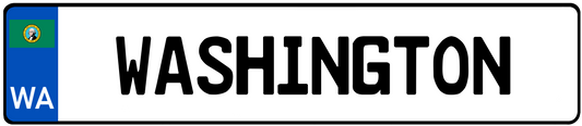 Washington State European License Plate